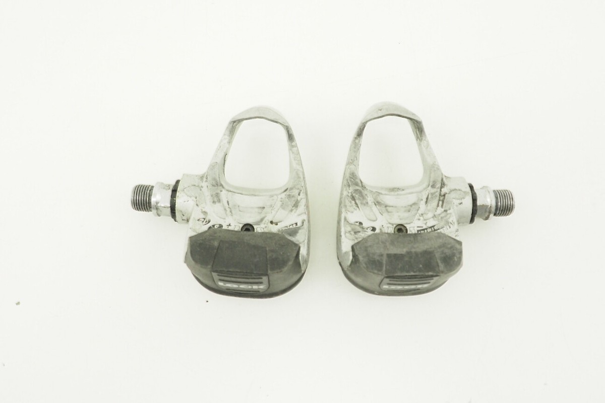 Pédales De Route Vintage LOOK PP 357 – Sans Clip – Argent – Axe 9/16 Pouces – Occasion