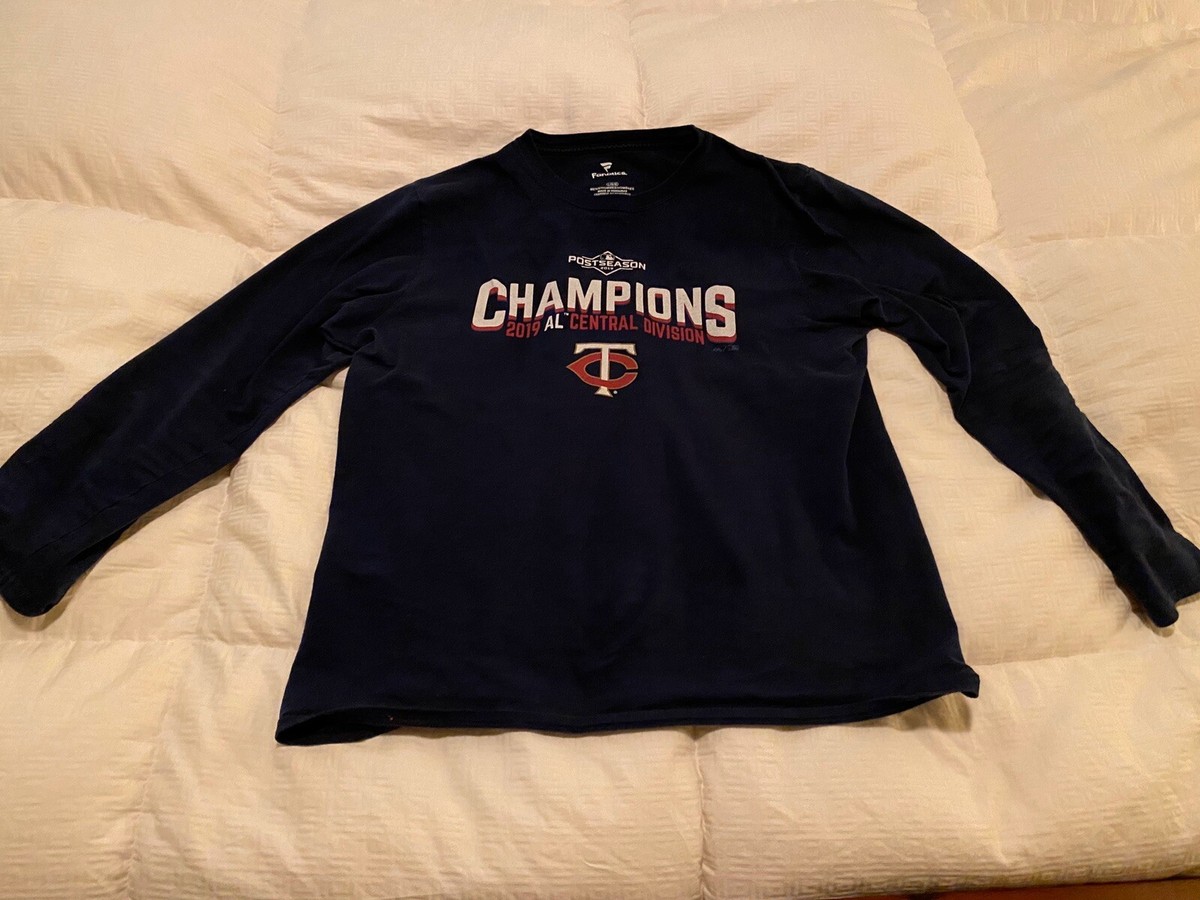 Minnesota Twins Vintage Retro Style 2019 T Shirt L MLB AL Central Champions