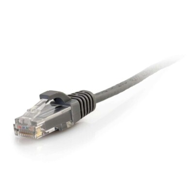 10ft (3m) Cat5e Snagless (UTP) Slim Ethernet Network Patch Cable -Gray-C2G