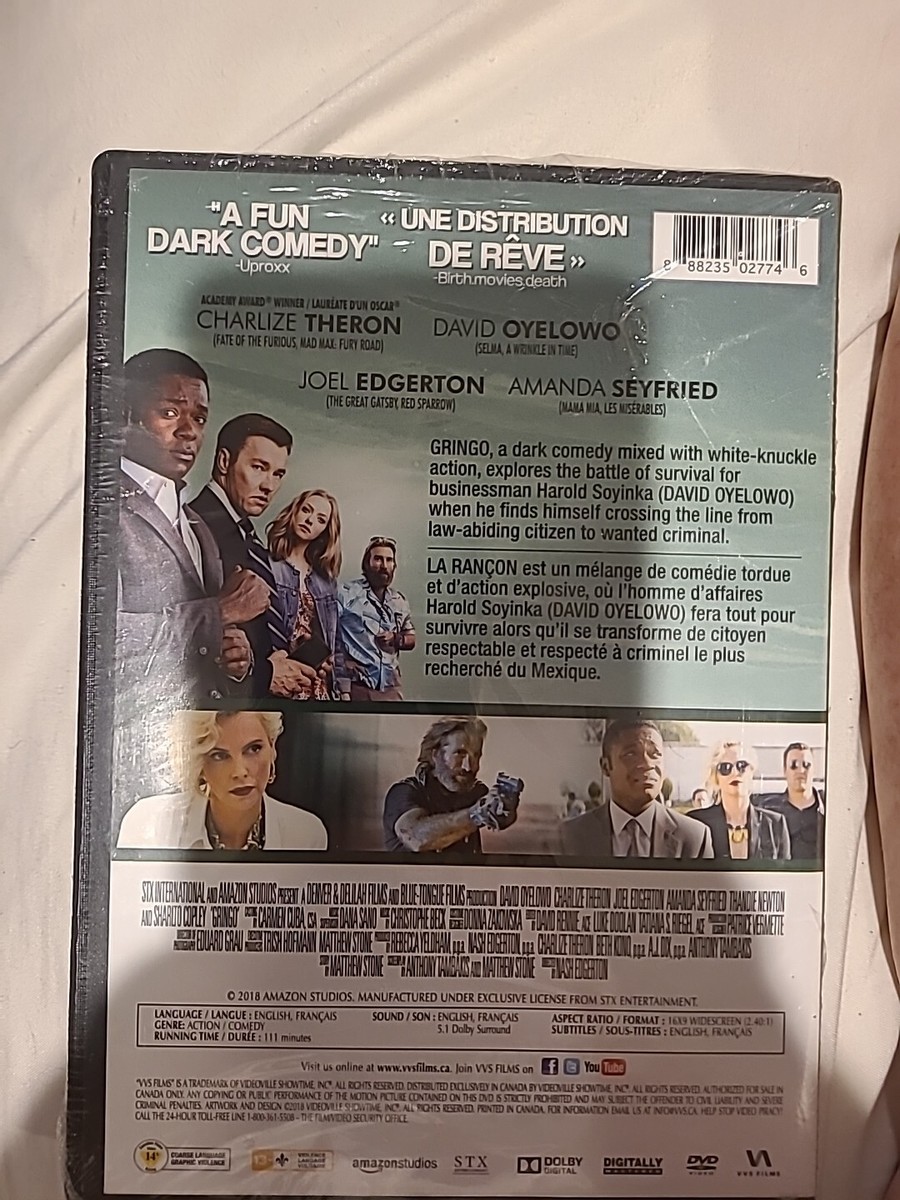 Gringo (dvd 2018) Charlize Theron David Oyelowo Joel Edgerton