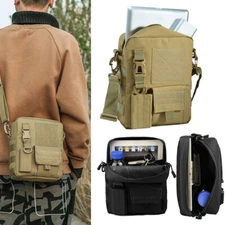 Tactical Molle Backpack Sling Shoulder IPad Bag Messenger Outdoor Hiking Pack US