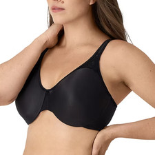 New Bali DF 3385 Passion for Comfort Black Underwire Minimizer Bra Sz 36DD