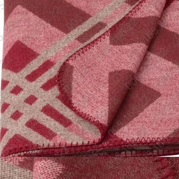IKEA Throw Blanket "APELVECKMAL" Red / Gray Fleece - Image 2 of 3