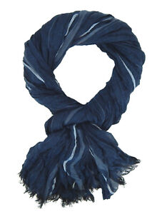 Ella Jonte Herrenschal schwarz rot oder blau weicher Schal aus Baumwolle Viskose 