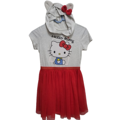 Hello Kitty Hooded Dress Girls Red Tulle Skirt (Size Large) | eBay