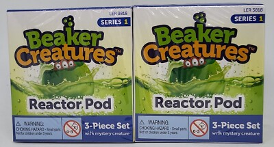 LEARNING RESOURCES BEAKER CREATURES REACTOR POD SERIES 1 NEW/SEALED SET OF TWO