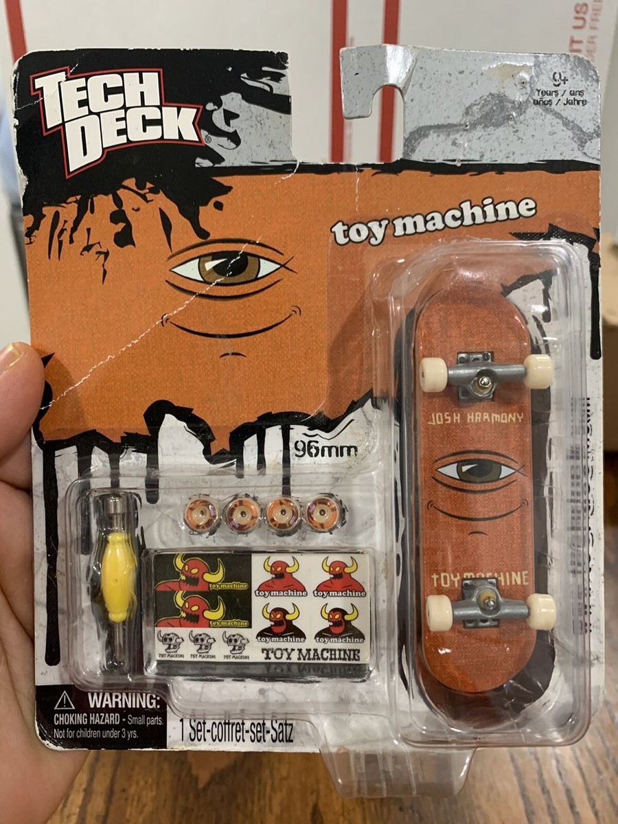 Vintage Tech Deck Fingerboard ~ Toy Machine ~ Josh Harmony ~ 96mm