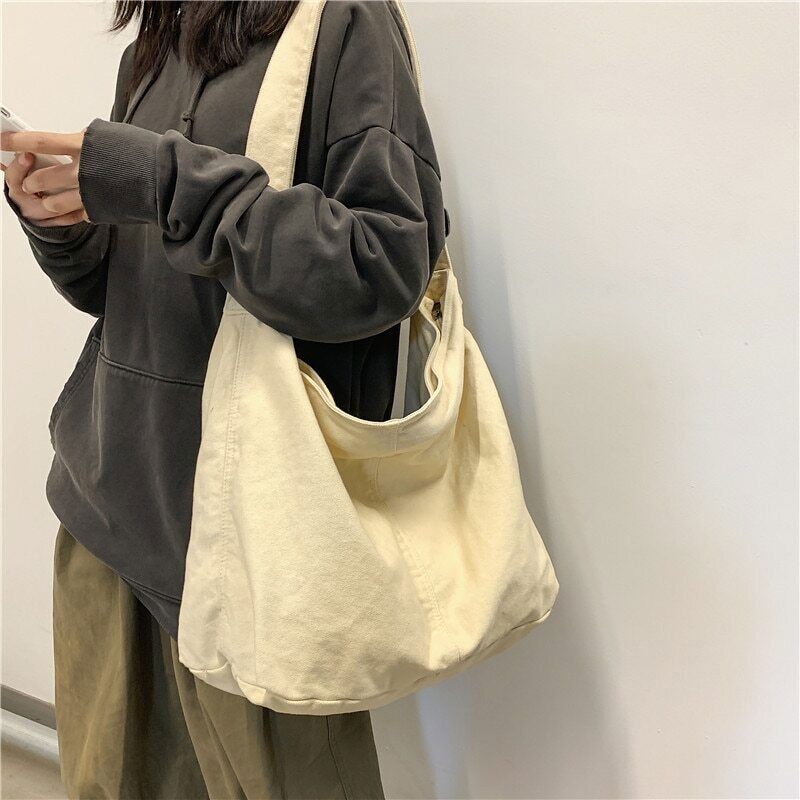 Shoulder Bag Women Canvas Tote Bag Female Crossbody Bags Women Handbags-image