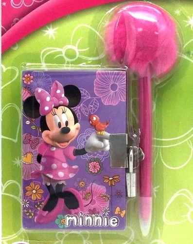 Disney Junior Minnie Mouse Bow-tique MIni Diary Marabou Pen Lock & Key 150 Sheet - Picture 3 of 4