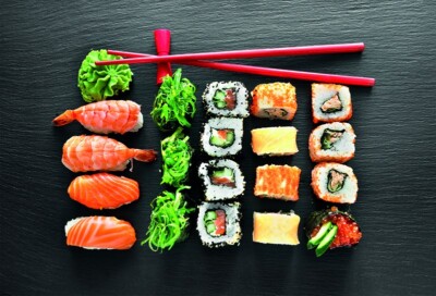 Sushi Print PVC Induction Hob Stove Cover 81 x 55cm