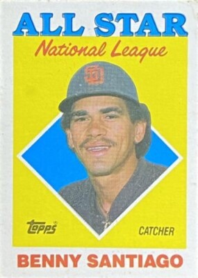 1988 Topps All Star NL #404 Benny Santiago Montreal Expos Baseball
