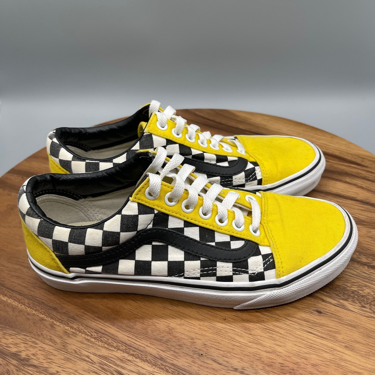 Vans Shoes Womens Size Checkerboard Taxi Yellow Black White