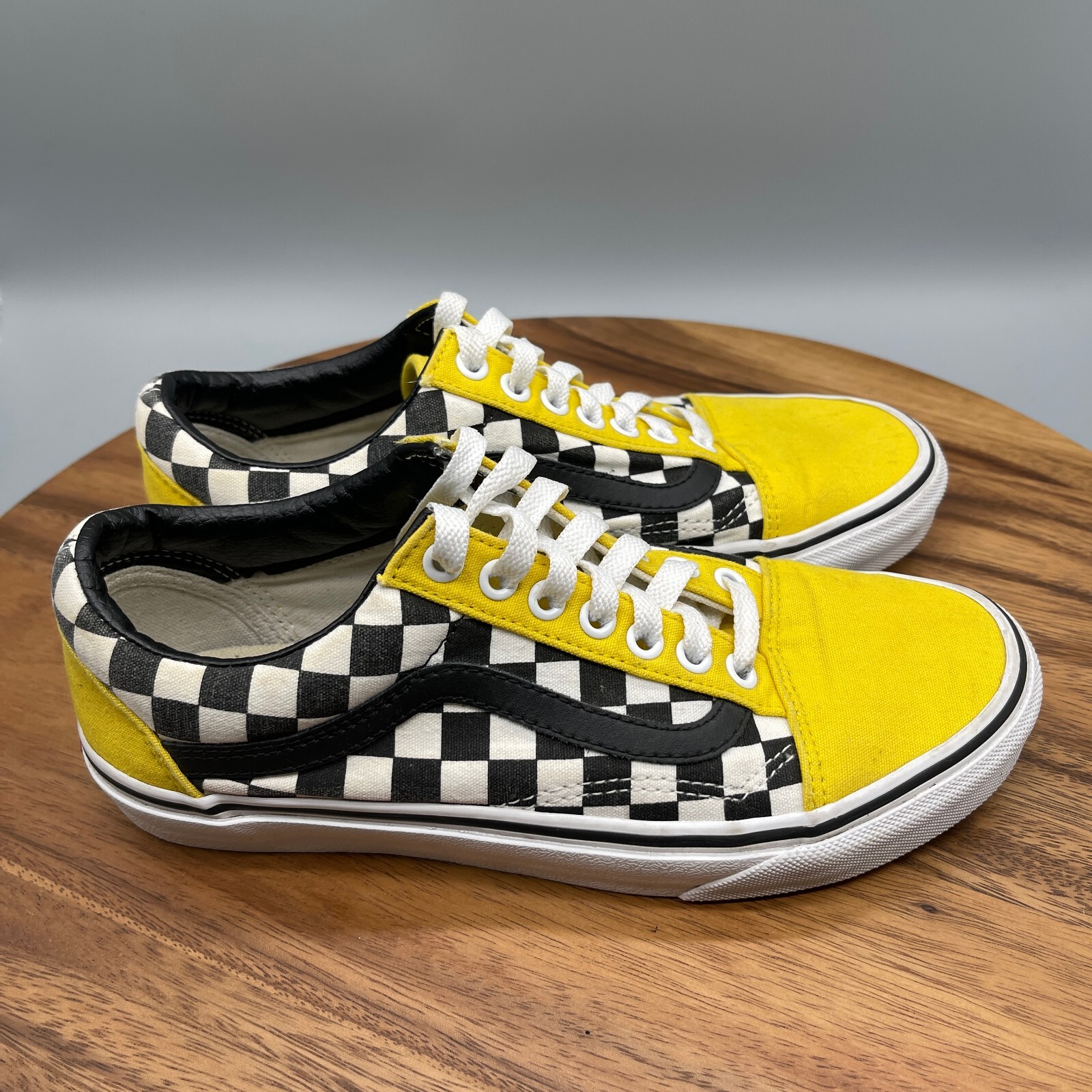 Vans Shoes Womens Size Checkerboard Taxi Yellow Black White
