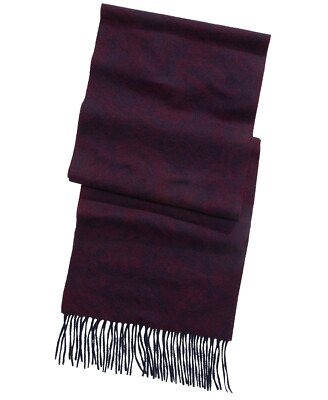 Club Room Scarf Club Room Men's Paisley Cashmere Scarf Burgundy