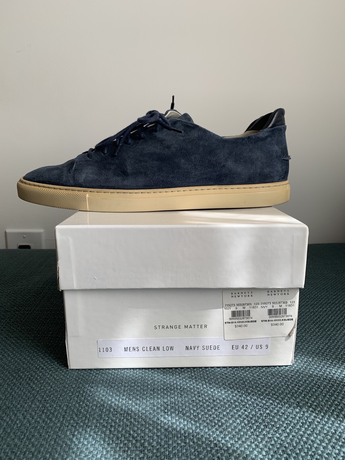 STRANGE MATTER Men&rsquo;s Clean Low Navy Suede 42/9