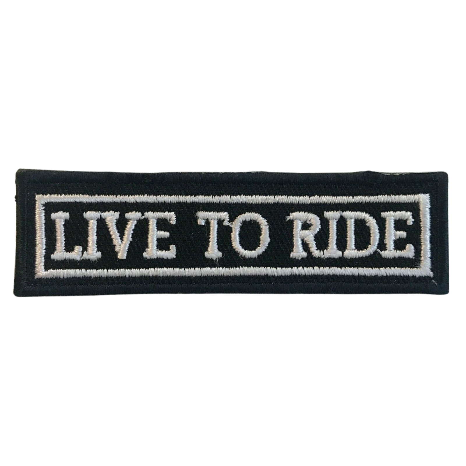 Biker Rider Live to Ride Embroidered Iron-On Sew-On Patch