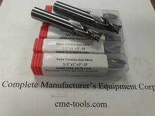 5pcs 1/2" x 1 x 3 solid Carbide End Mills 2 Flt S/E 1006-12F2-new