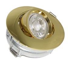 Rostfreie Bad Einbauleuchten K1002 Toni & 230V GU10 LED-Leuchtmittel 5W=50W