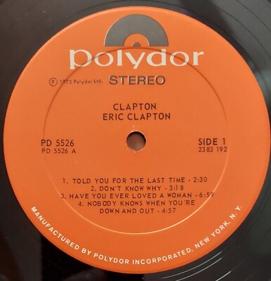 ERIC CLAPTON LP CLAPTON POLYDOR BEST OF DEREK & THE DOMINOES 1971