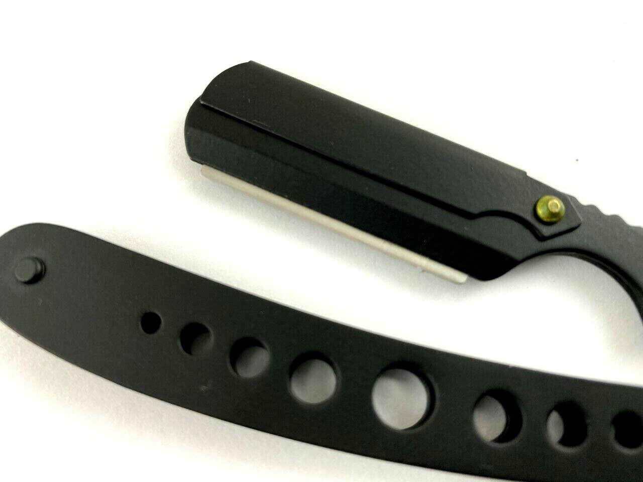 Professional Barber Hair Shaving Razor Straight Edge Folding Knife + 100 Blades