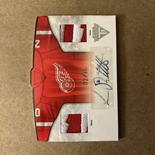 2012 Panini Titanium Hockey Luc Robitaille Autograph Relic Card #12 #’d 2/10