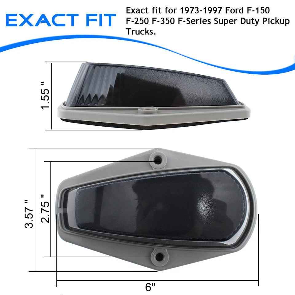 5 Roof Top Cab Marker Light Smoke Lens Cover + Green LED for Ford F350 F250 F150 - Image 4 of 4