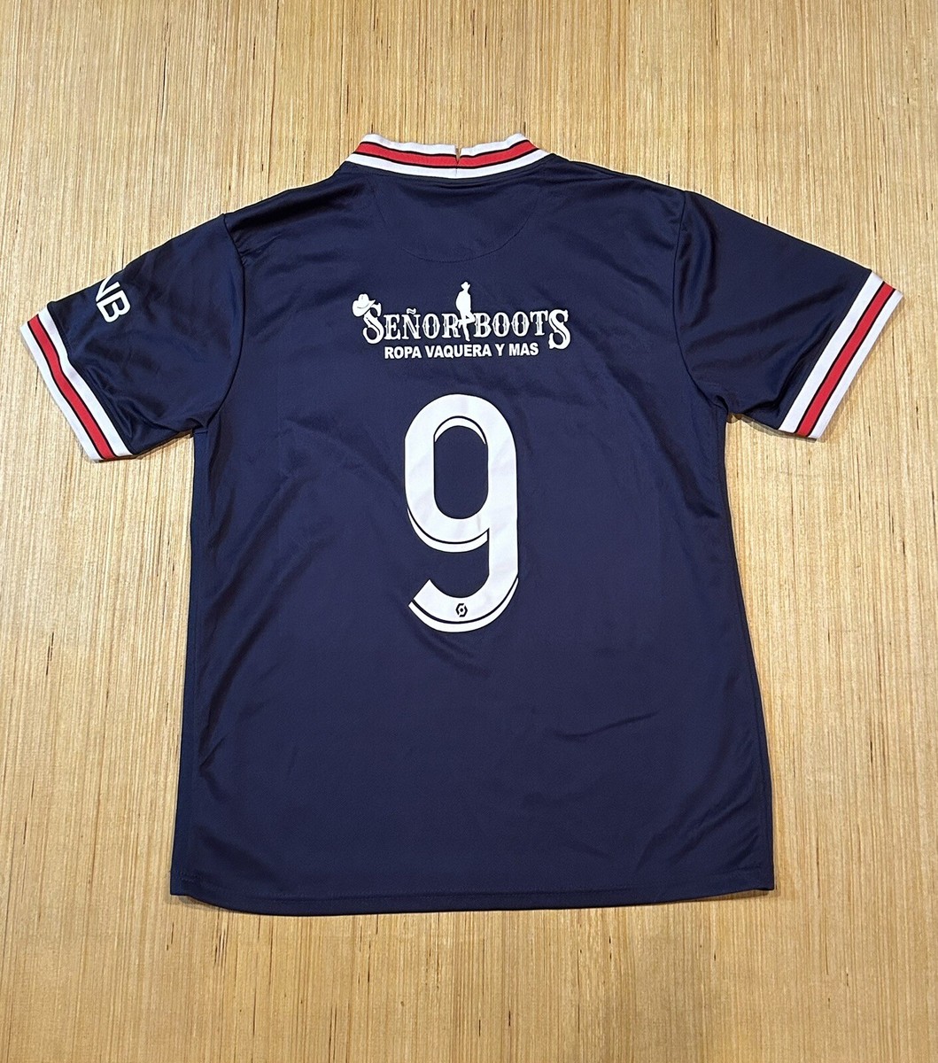 Jordan Soccer Jersey 2021/22 (Paris Saint-Germain #9) Navy Blue