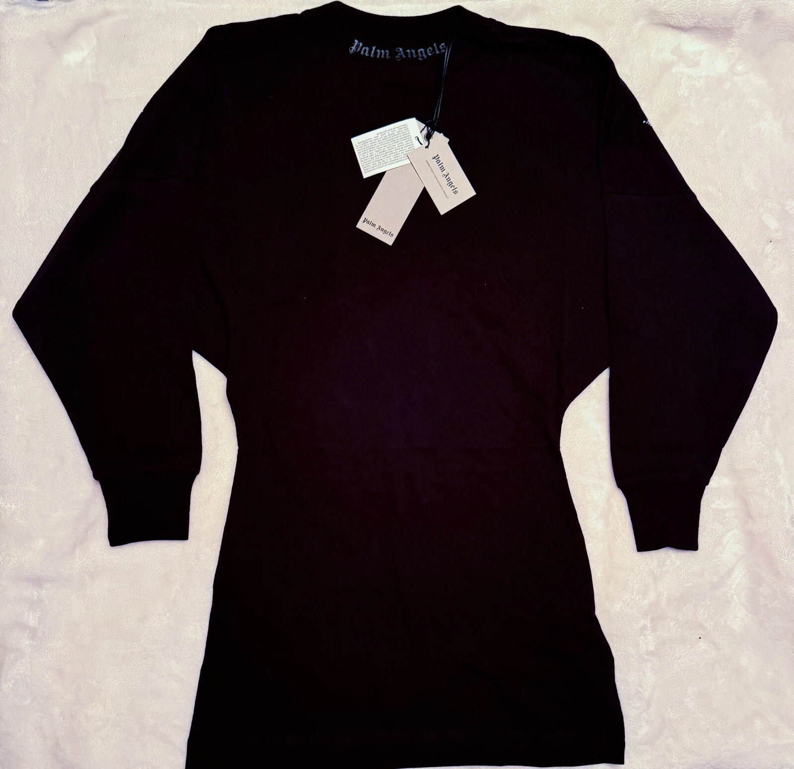 Mini abito sopra logo glitterato Palm Angels XXS nuovo con etichette
