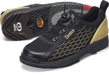 Zapatos de boliche para hombre Dexter The C9 tejidos boa suelas/tacones negros/dorados tallas 6-14