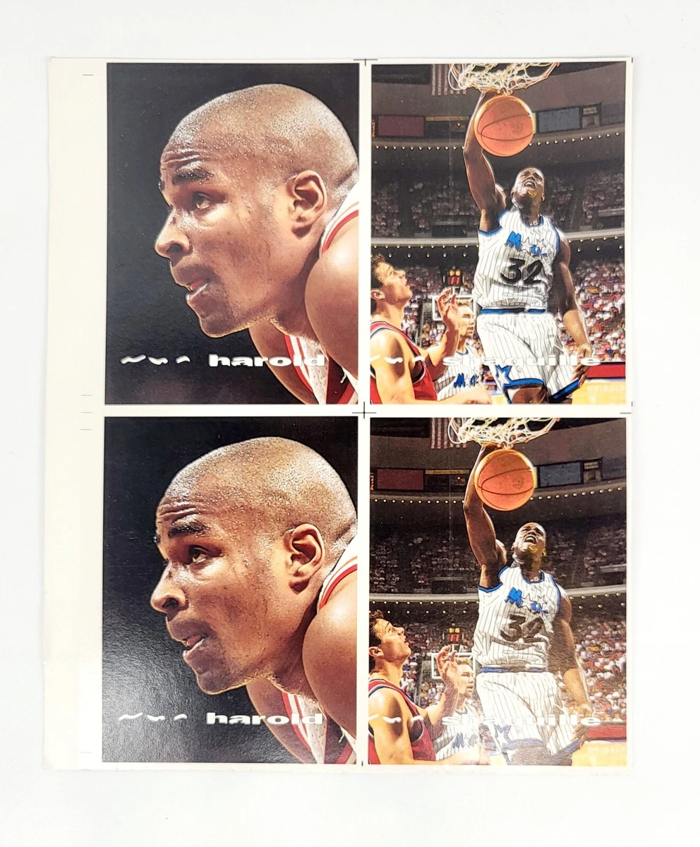 UNCUT TEST PROOF SHEET NO NAME FOIL LOGO SHAQUILLE O NEAL HAROLD