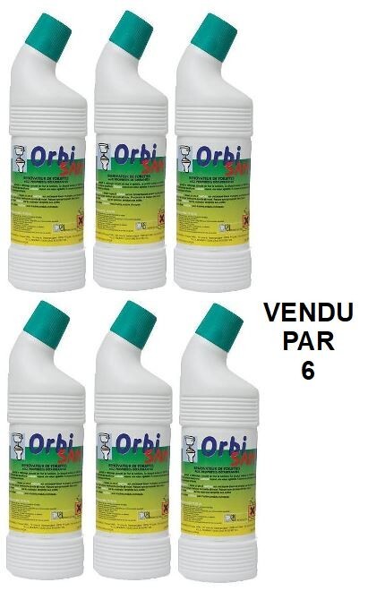 Rénovateur de porcelaine Orbi San nettoyant anticalcaire liquide douche et WC format 6L