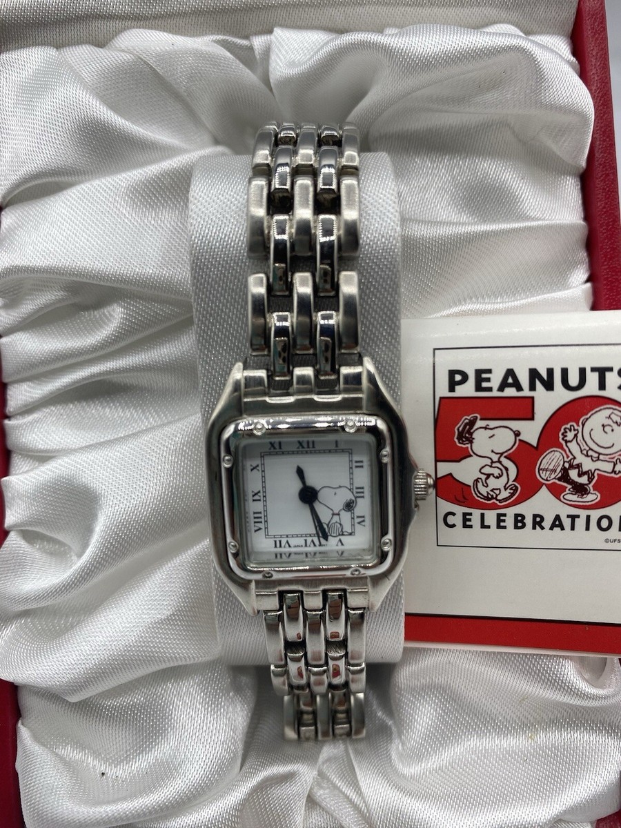 NEW RARE Stainless Steel Snoopy Collectible 50th Celebration Watch