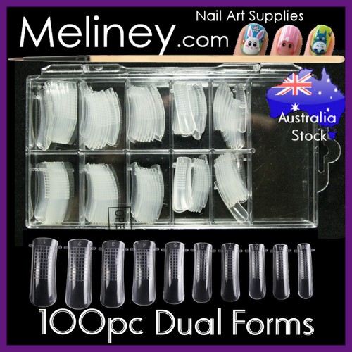 120pc Stiletto Dual Forms Nail Tips Mould POPPITS Poly Gel Building Mold Duo - Bild 7 von 7
