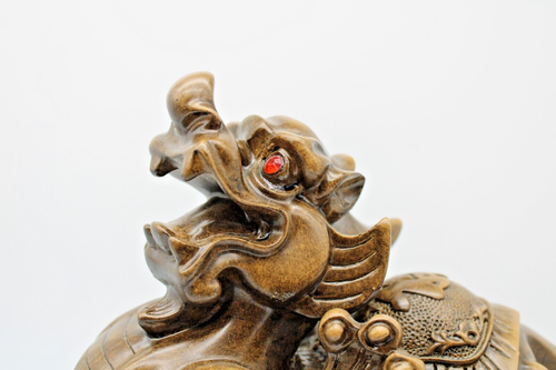 2er Set Asiatisch/Chinesisch 8,5x10,5" Pixiu/Drache Tischdeko Statue - Bild 10 von 13