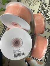 1.5" Satin Edge Organza Sheer Ribbon Trim Light Peach nylon 1.5  25yd