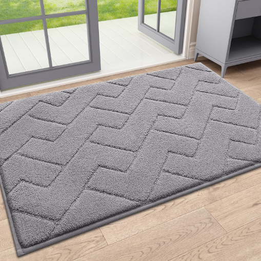 Front Door Mat, Absorbent Dirt Trapping Welcome Door Mat Indoor Outdoor, Non ...