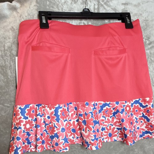Pantaloncino golf donna floreale Pro Tour Coolplay $65 nuovo con etichette M rosa protezione solare - Foto 5 di 9