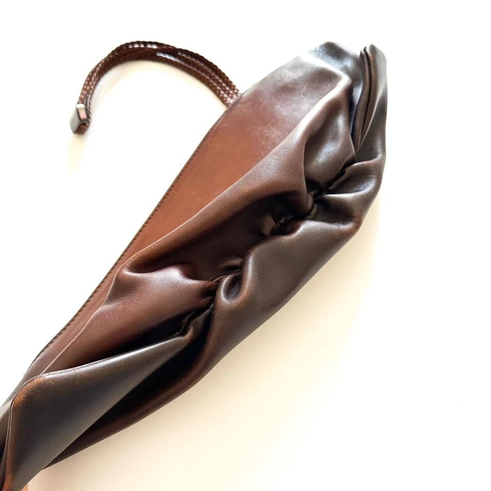 Винтажная коричневая кожаная сумка-клатч Gucci от Tom Ford 2002 S/S с плетеной ручкой редкая - Изображение 2 из 4