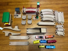 Wooden Train Track 50+pc. Lot-   Lift Bridge Etc. - Thomas Brio Compatible