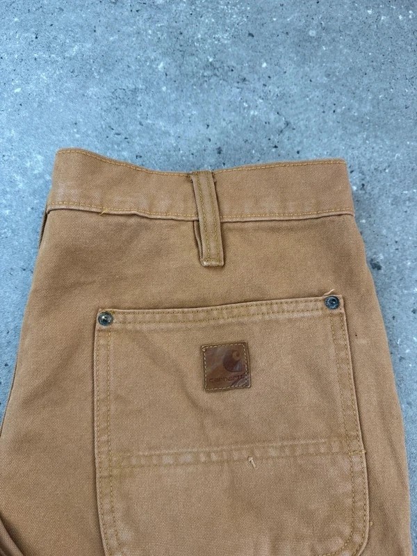 Carhartt B136 BRN 더블 니 카펜터 팬츠 W34 L30 브라운 작업복 100% #y2k 3