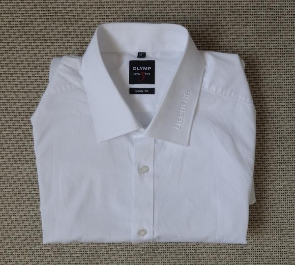 Men Olymp Shirt White Cotton 40 /L / 48 #BX6G
