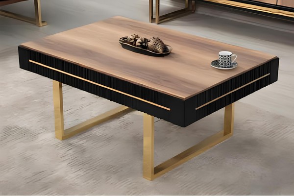 Couchtisch Kaffeetisch Sofatisch Beistelltisch Holz Braun Tisch Design-image