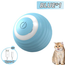 Rechargeable Interactive Cat Toy Ball with Faux Tail for Dogs and Cats