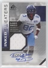 2021 SP Game Used Edition CFL Inked Sweaters 35/99 Davaris Daniels Auto 0t2p