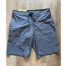 O'Neill Gray Polyester Boardshorts Drawstring Quick Dry Pockets Logo Men's