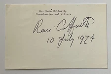 RENE CUTFORTH ( The World About Us ) Genuine Handsigned Signature on Postcard
