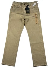 Cremieux Premium Corduroy Pants Men's 36x32 (31) Tan Straight Leg Preppy NWT New