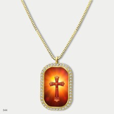 Stunning Colorful Jesus Christ Crucifix Cross Fashion Pendant Necklace Chain Ima