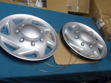 For Ford E250 E350 E450 Econoline 1999-2018 2pcs Silver Hub Caps Rim Simulators