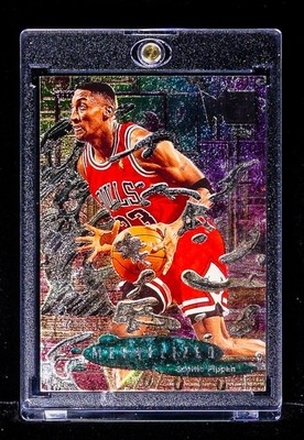 Scottie Pippen METALLIZED SILVER METAL ETCHED Chicago Bulls HOF
